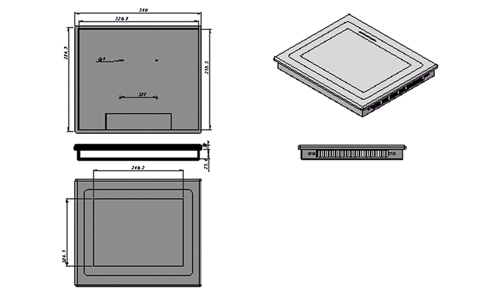 12 inch Touch Monitor With 6mm Tempered Glass