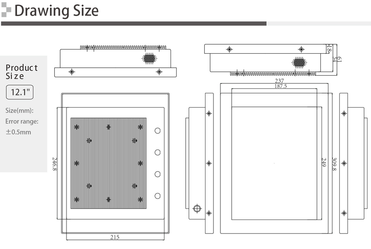 12.1 inch Full IP65 Sunlight Readable Touch Panel PC