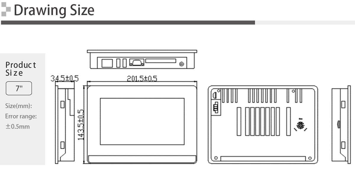 7 inch industrial touch android tablet pc for hmi automation