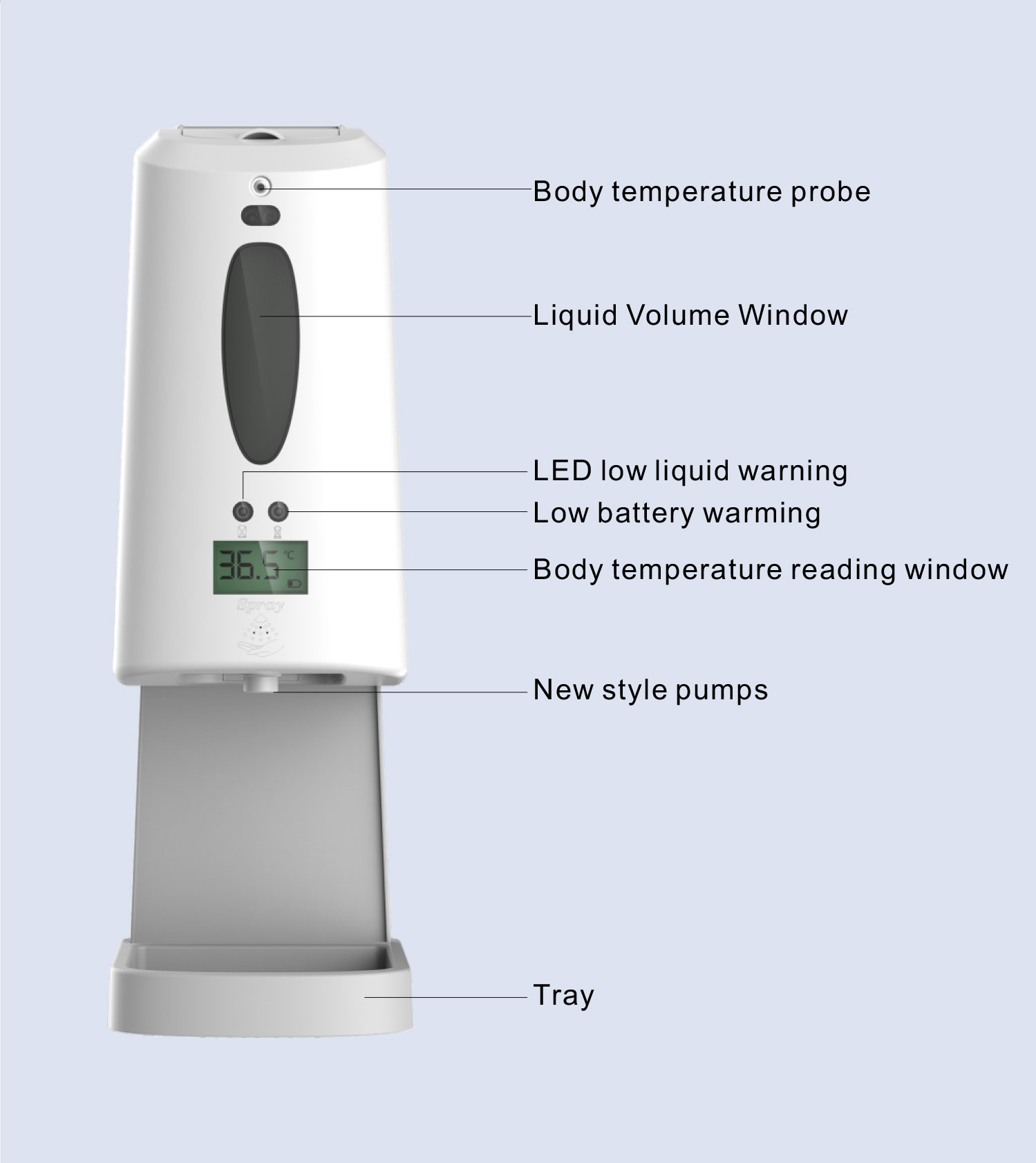 Auto Temperature Measuring Soap Dispenser