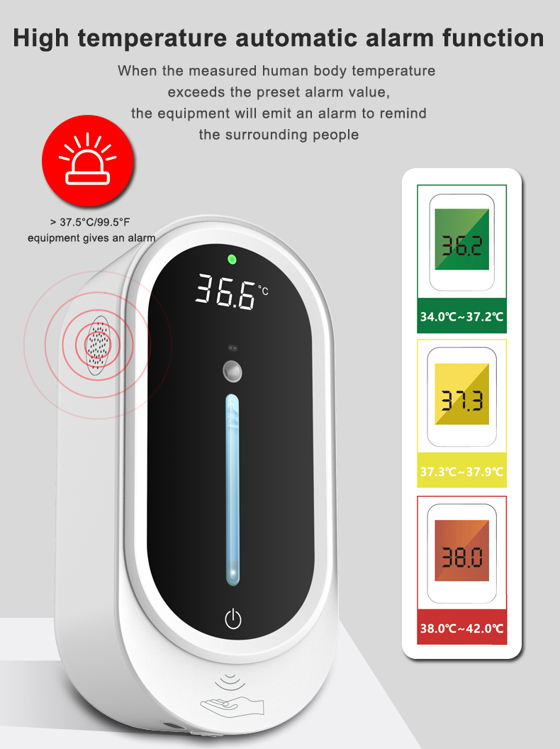 Temperature Measuring Disinfection Machine Soap Dispenser