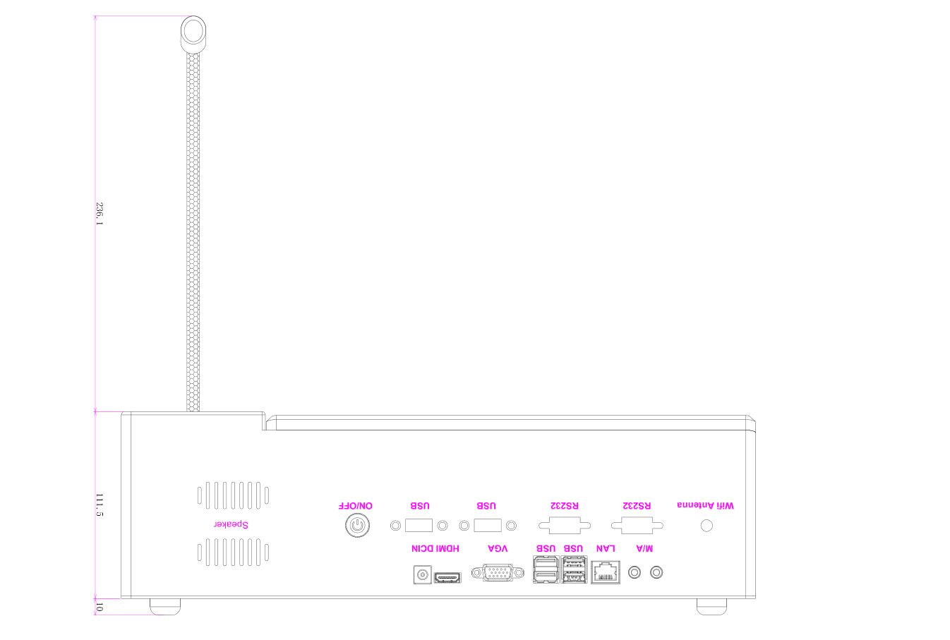 I5-6360U 8G RAM Touch Panel PC with Gooseneck Microphone