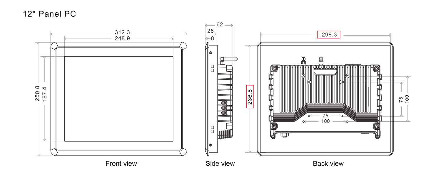 SC700M Embedded vehicle 4G Panel PC 12V TO 36V