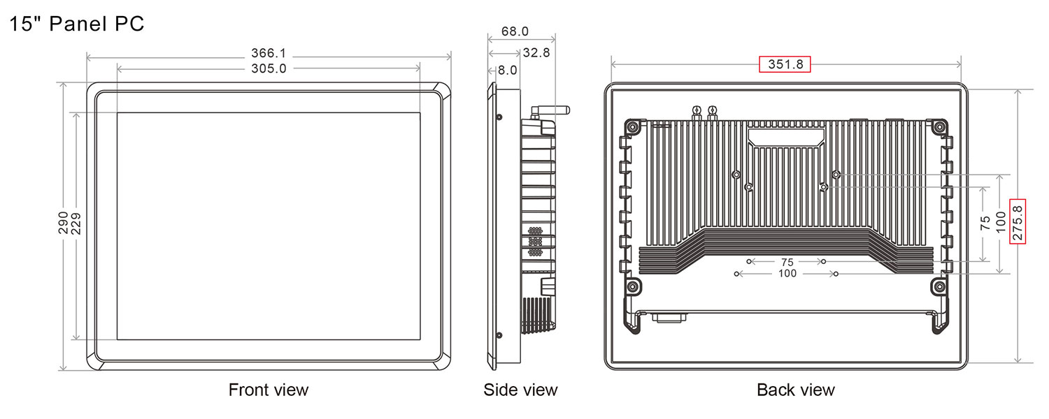 SC700M Embedded vehicle 4G Panel PC 12V TO 36V