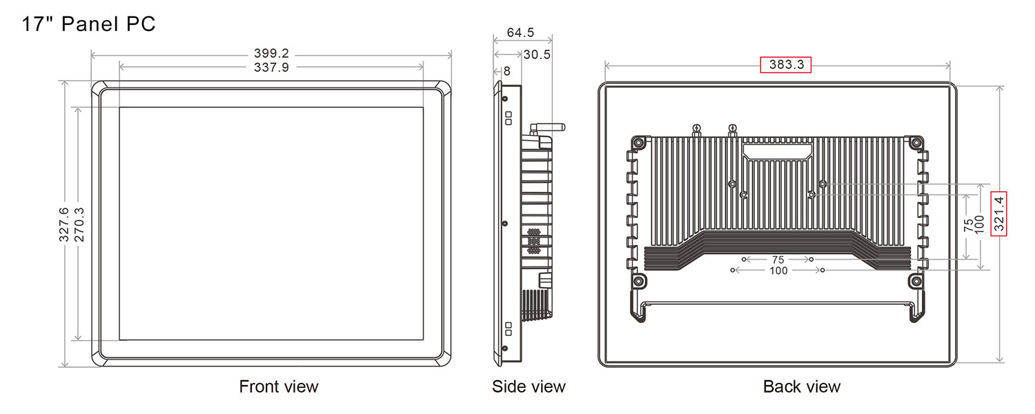 SC700M Embedded vehicle 4G Panel PC 12V TO 36V