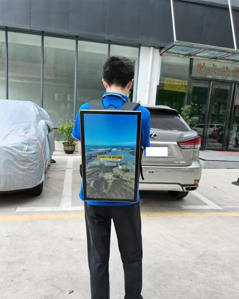 Portable LED Screen 24 Inch Waterproof Backpack Outdoor Advertising