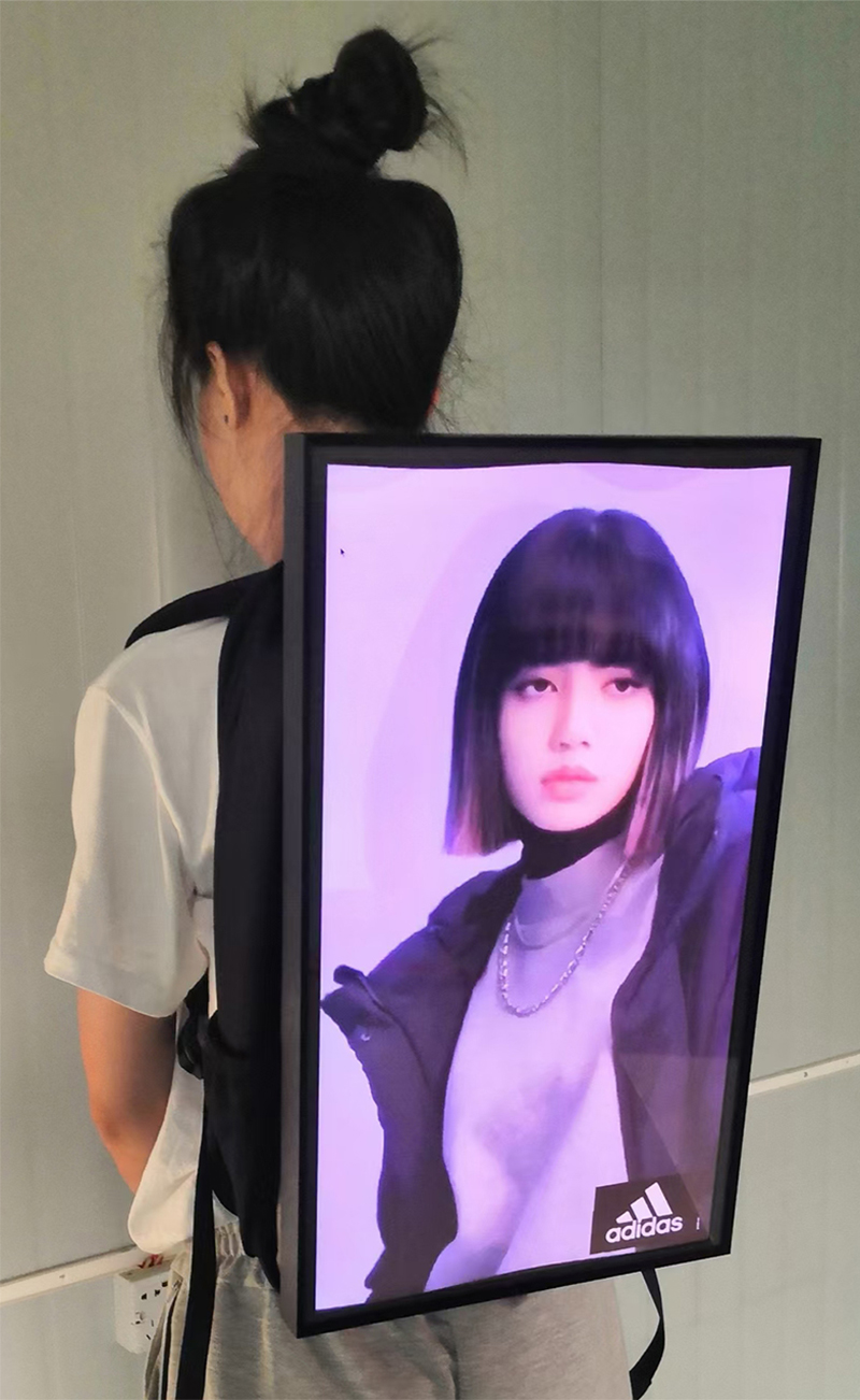 Portable LED Screen 24 Inch Waterproof Backpack Outdoor Advertising