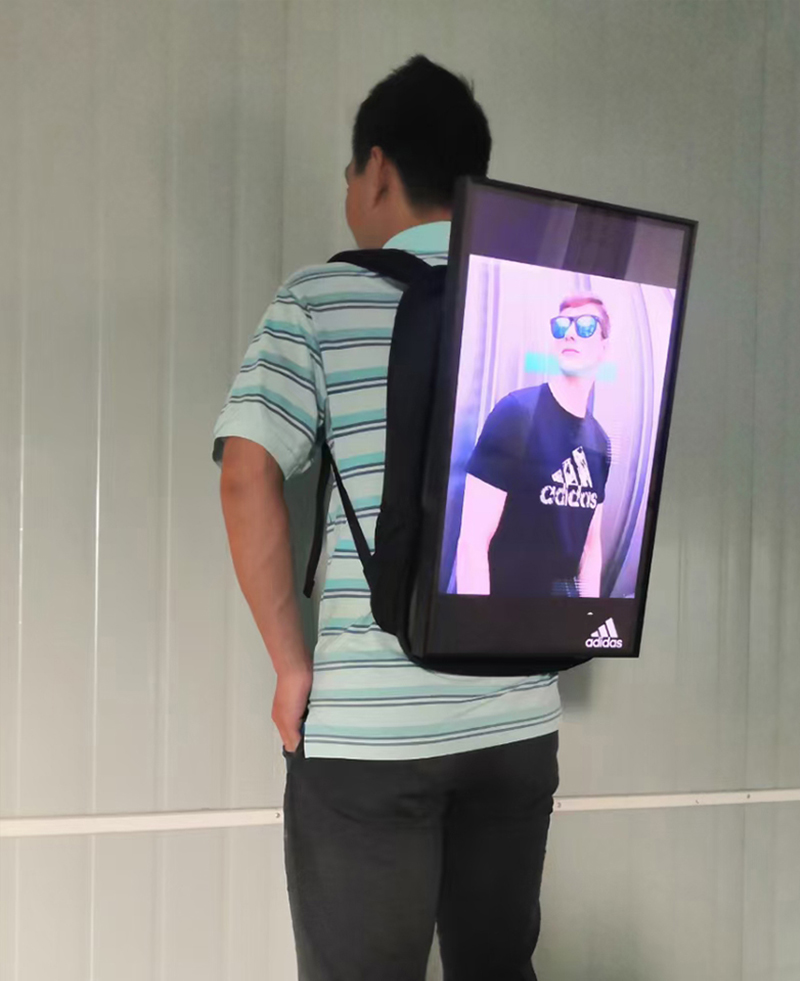 Portable LED Screen 24 Inch Waterproof Backpack Outdoor Advertising