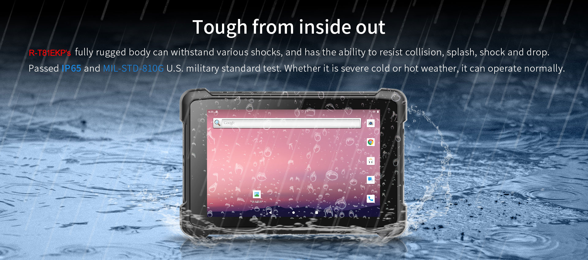 Android 11 Rugged Tablet 6000mAh 6GB 128GB, Integrated 3G/4G all network