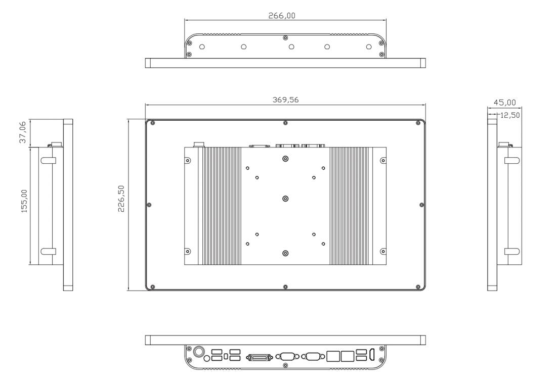 Frameless Industrial All In One PCs SC600M