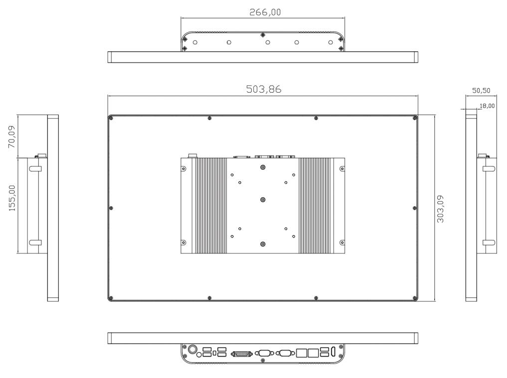 Frameless Industrial All In One PCs SC600M