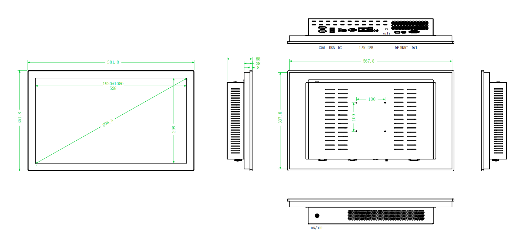 Drawing of 24 inch Touch Panel PC Core I5-9400 GPU GTX 1050.png