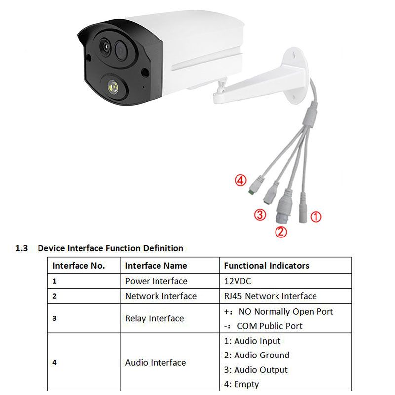 face and temerature detection camera