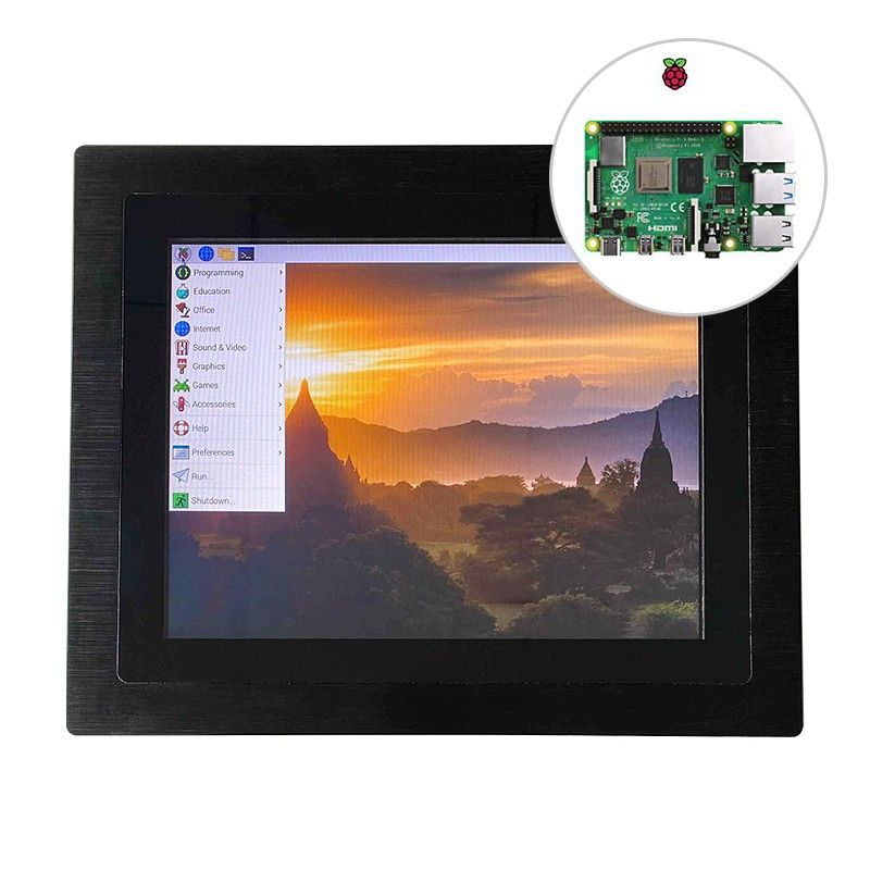 Built in a raspberry pi 4b embedded touch monitor 1000 nits