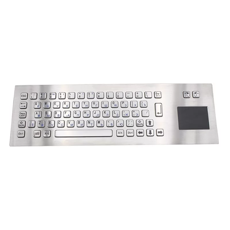 Industrial wired computer keyboard with touchpad