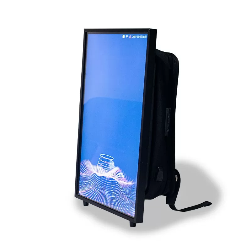 Portable LED Screen 24 Inch Waterproof Backpack Outdoor Advertising