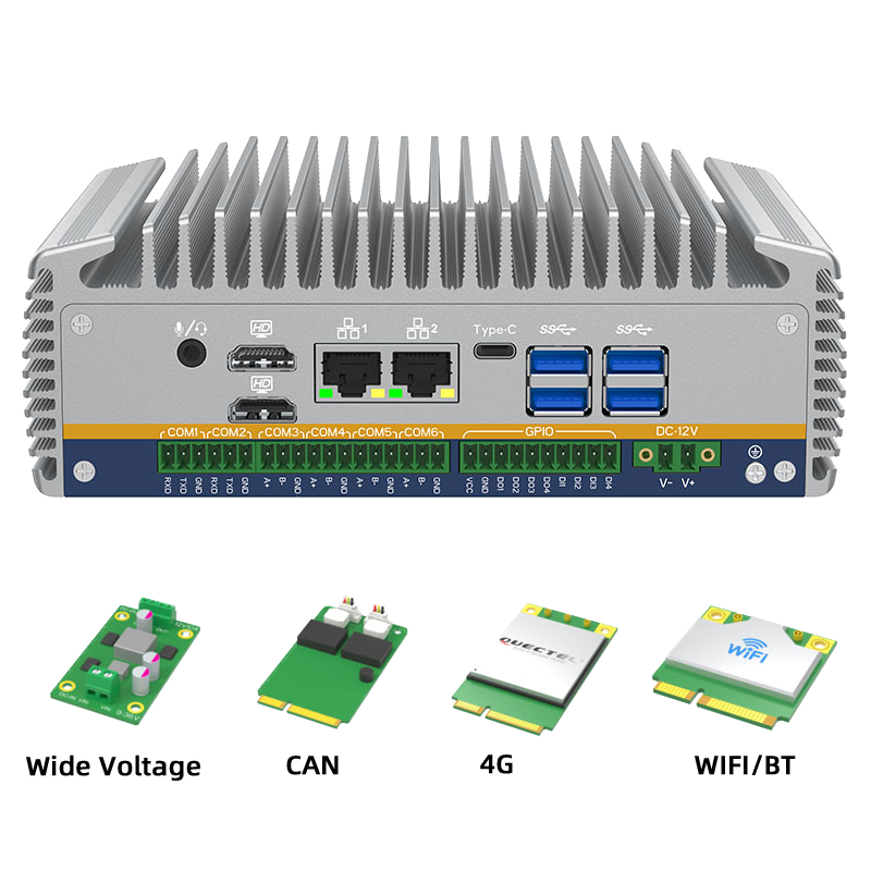 Intel Alder Lake 12th Processor Embedded Mini Computer 6COM 6USB